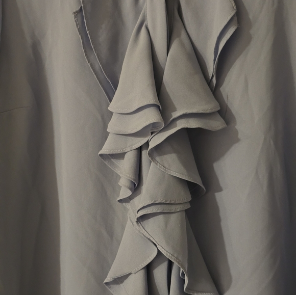 Karl Lagerfeld Light Blue Ruffle Blouse - Picture 4 of 7